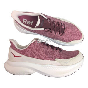 HOKA ONE ONE x Reformation Mach 6 LS Monogram Syrah Savvy Red Sneaker Womens 11B